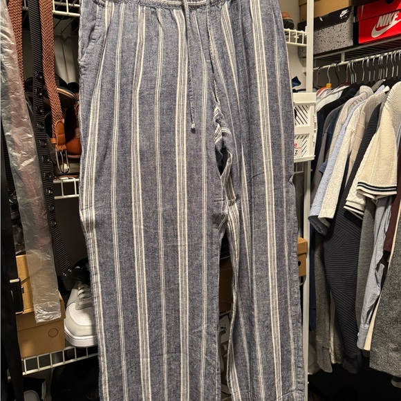 Old Navy Pants - Old Navy Blue and White Striped Women's Pants